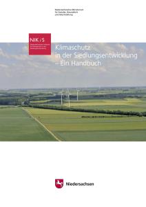 Titelseite der Broschüre: Klimaschutz in der Siedlungsentwicklung
